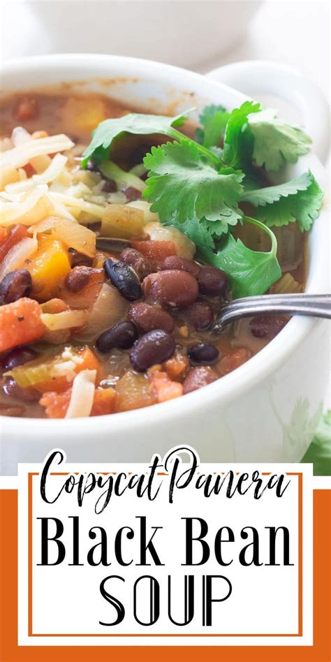 copycat panera black bean soup